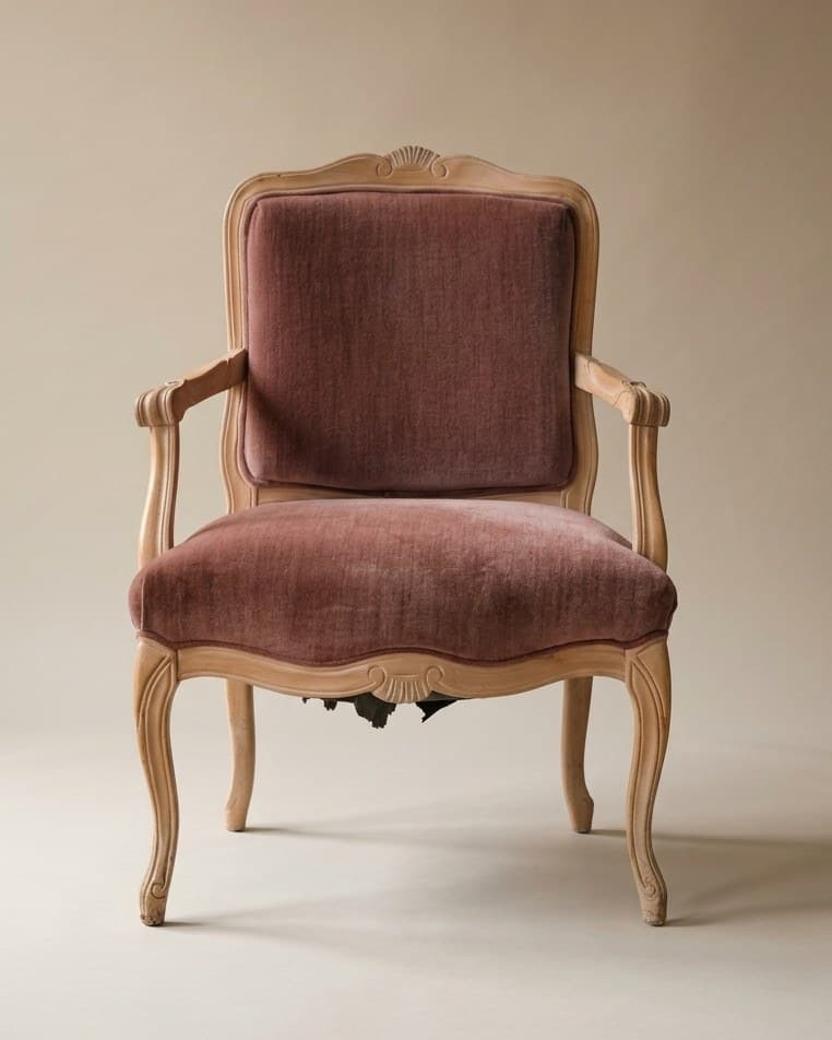 Pink Oak Accent Chair