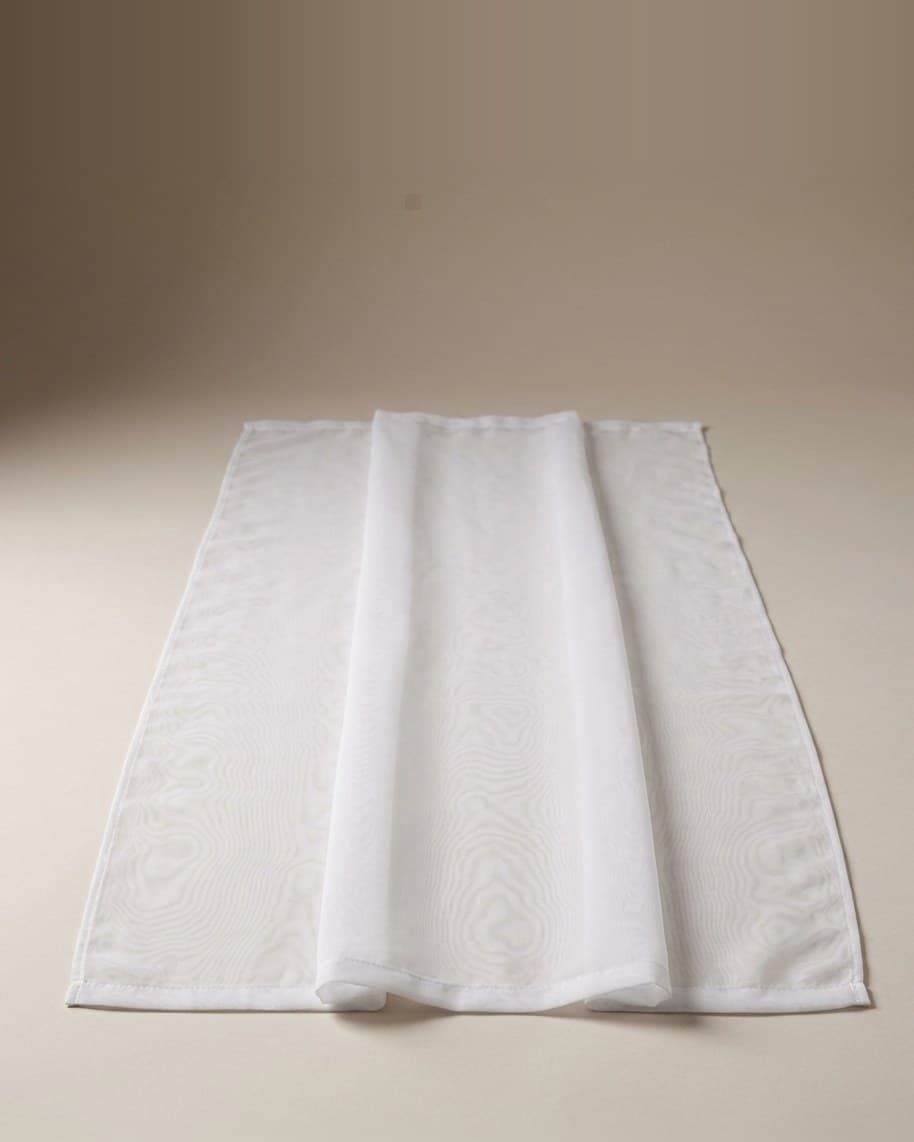 Chiffon White Table Runner