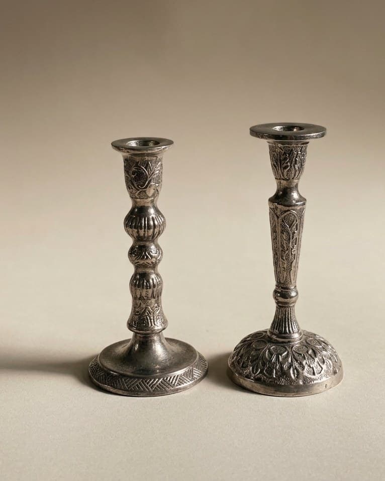 Sterling Silver Candle Holders