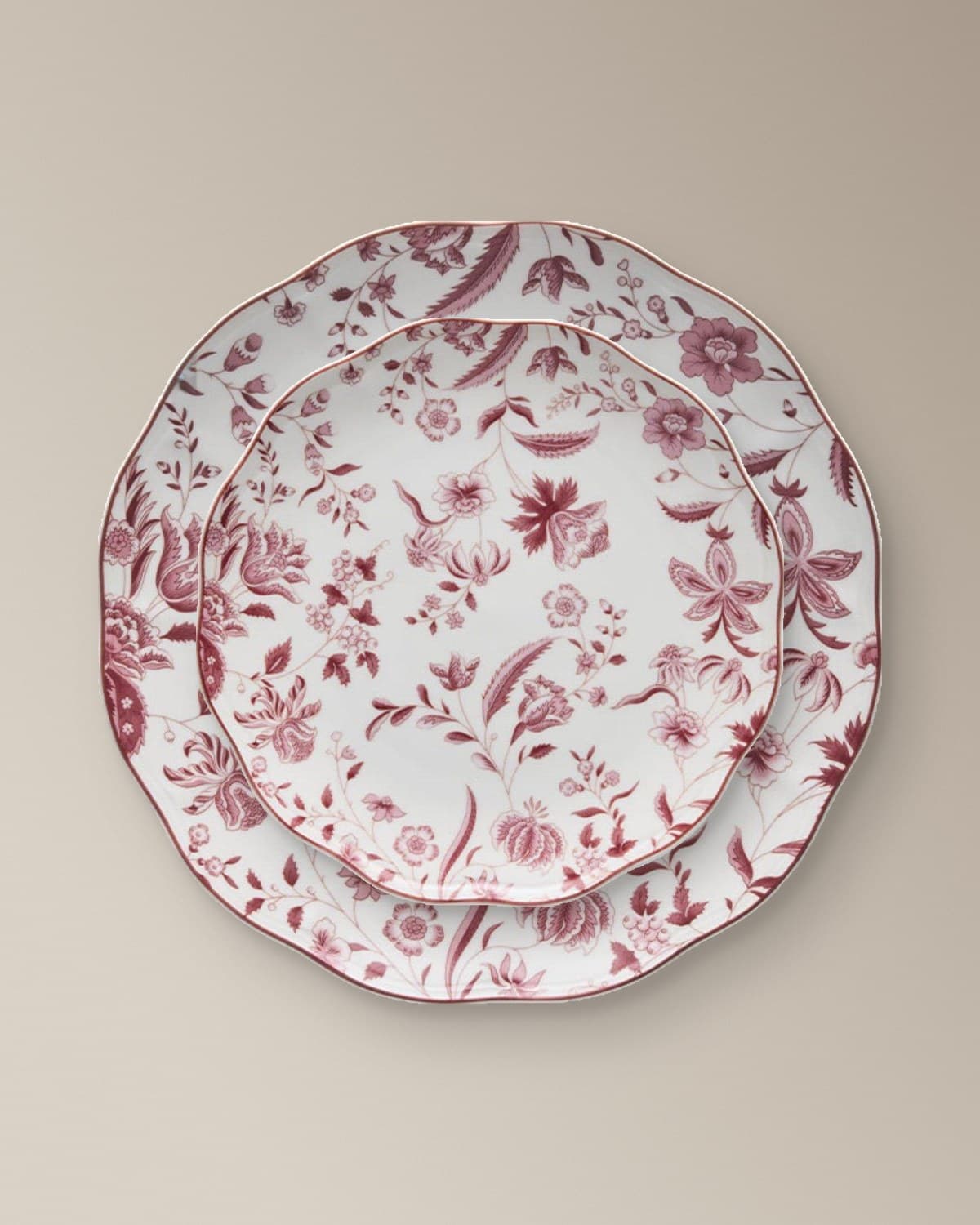 The Blush Fleur collection: Blush Dinner Plate, Blush Salad Plate