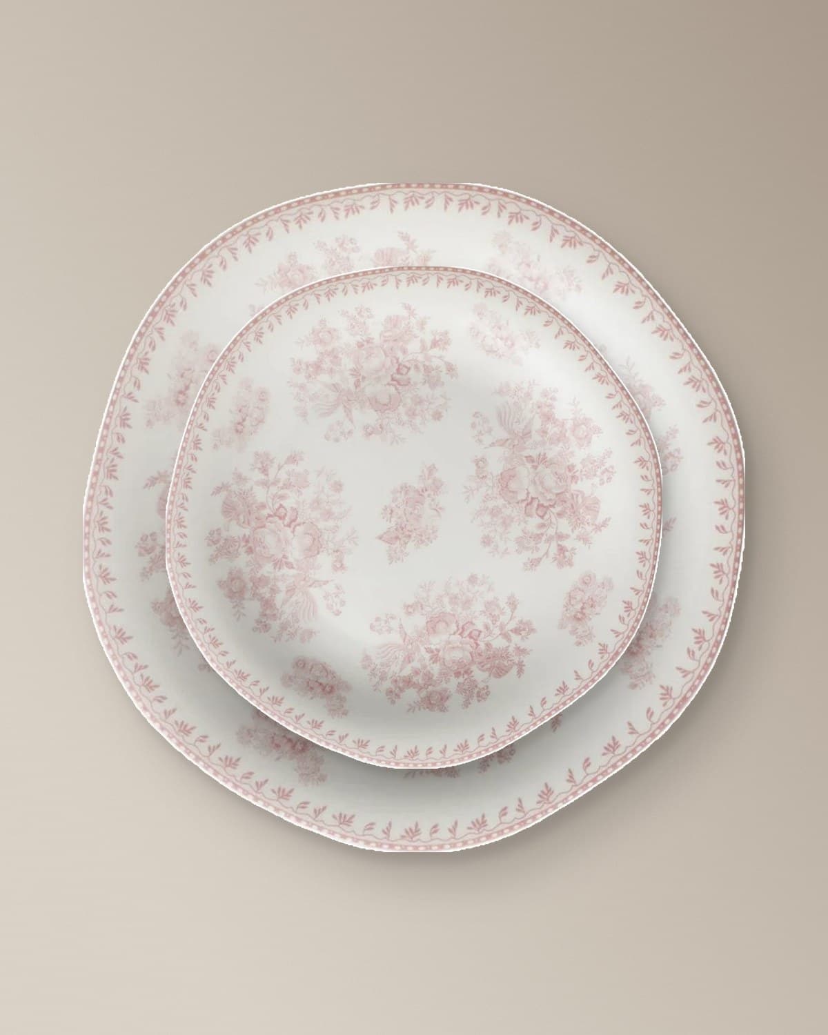 The Rosaline Fleur collection: Rosaline Dinner Plate, Rosaline Salad Plate