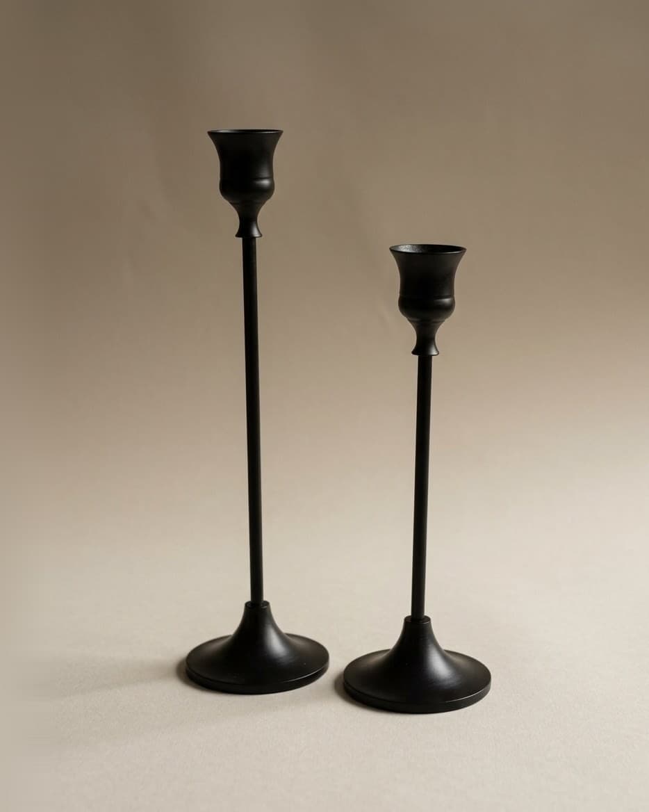 Black Taper Candle Holder