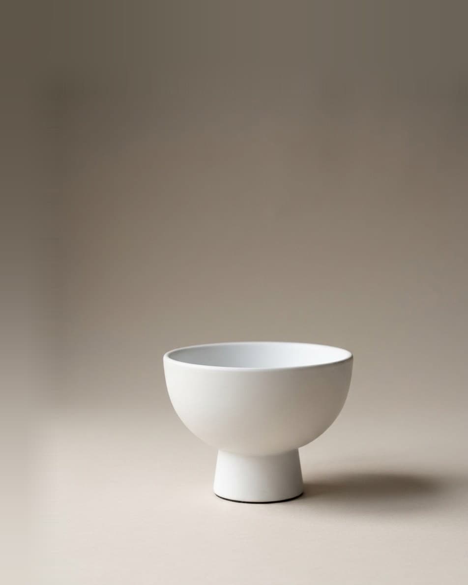 Ceramic White Compote Vase