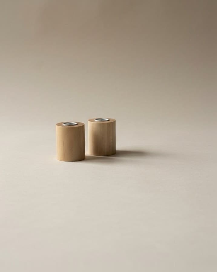 Modern Wood Candle Holder