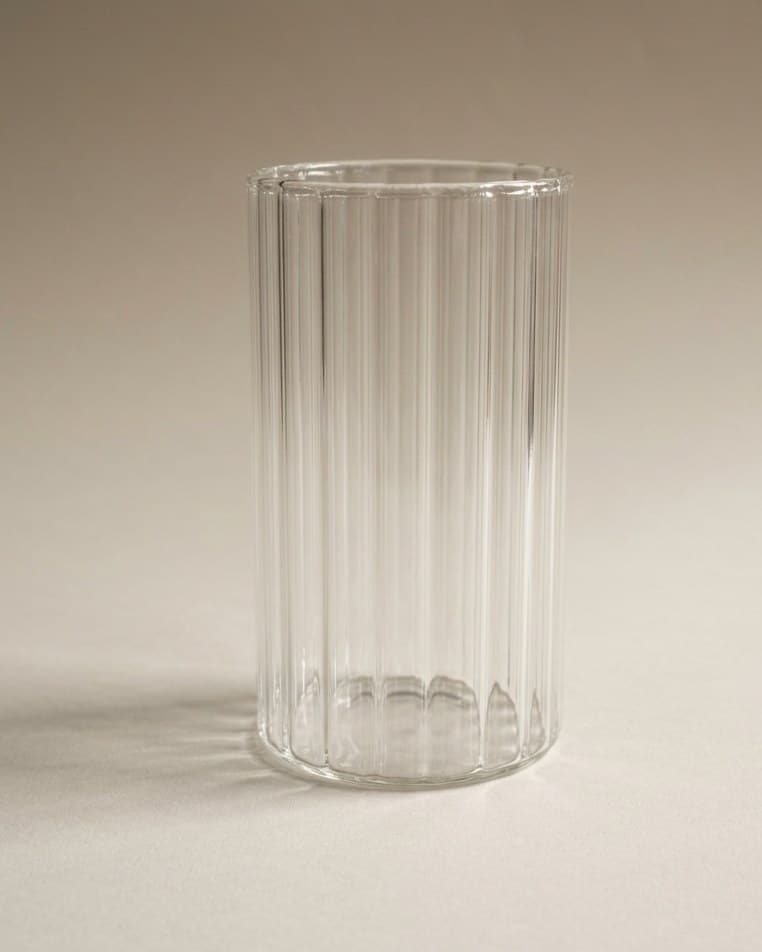 Ribbed Cylinder Candle Holder