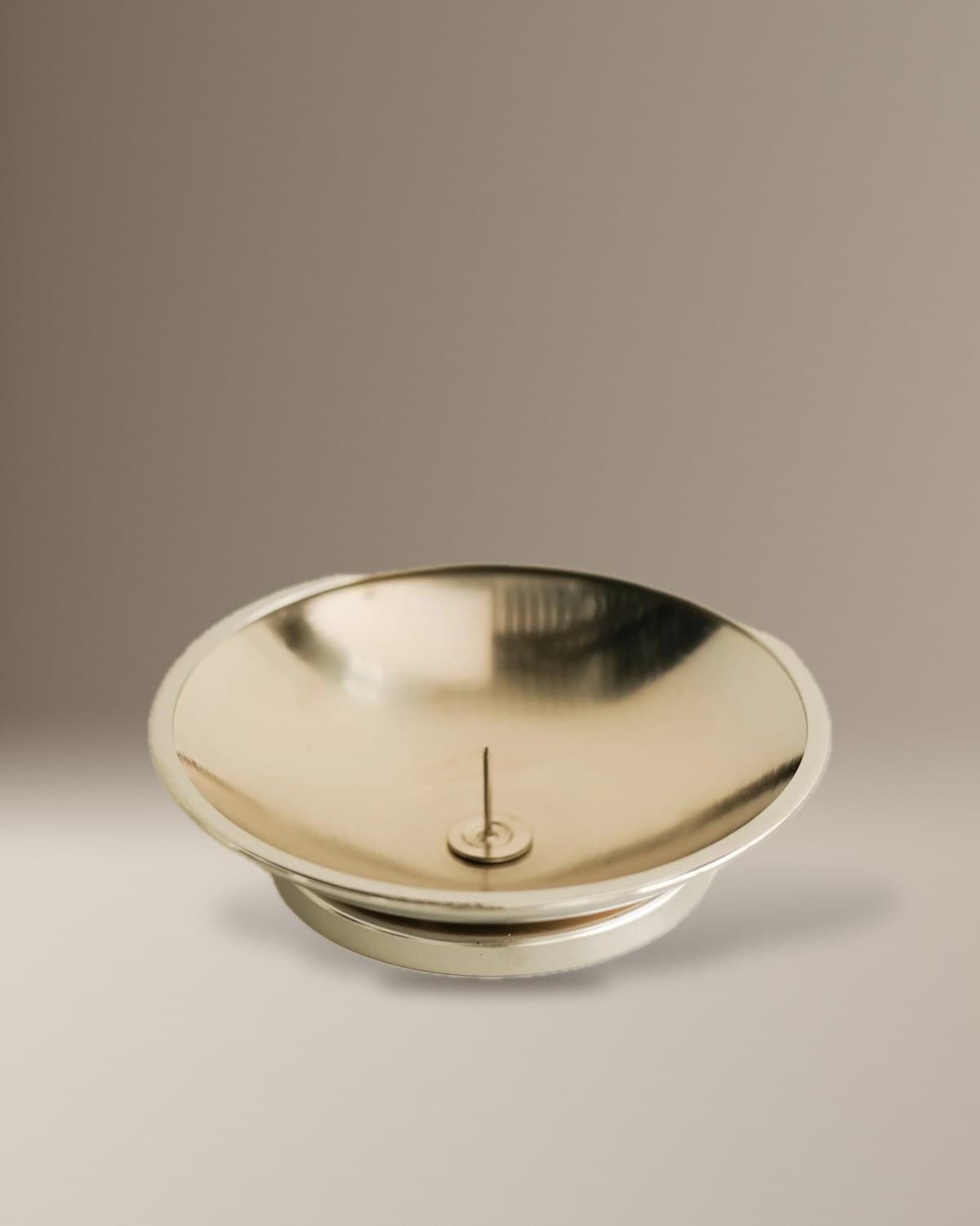 Silver Bowl Taper Candleholder