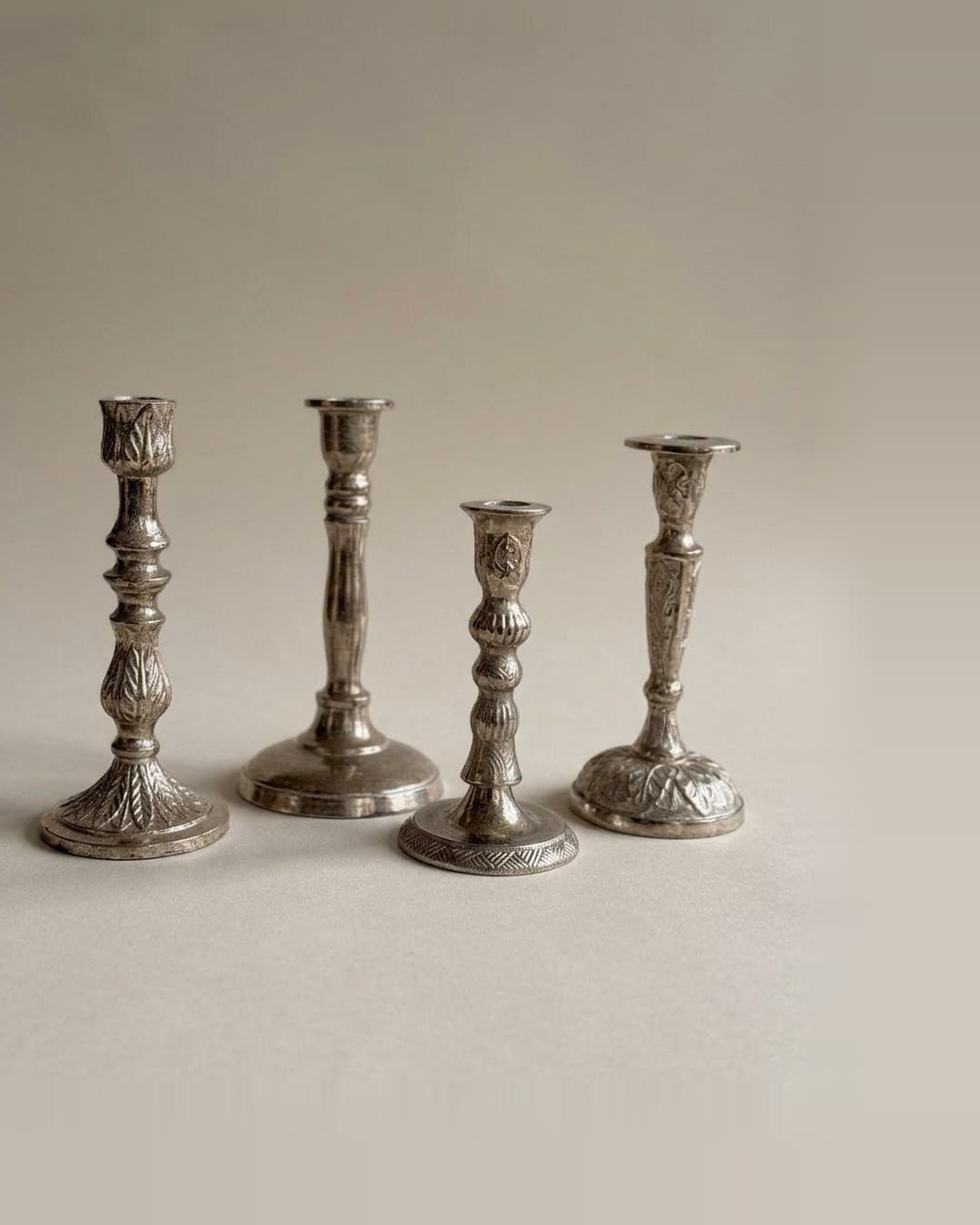 Vintage Sterling Silver Candle Holders