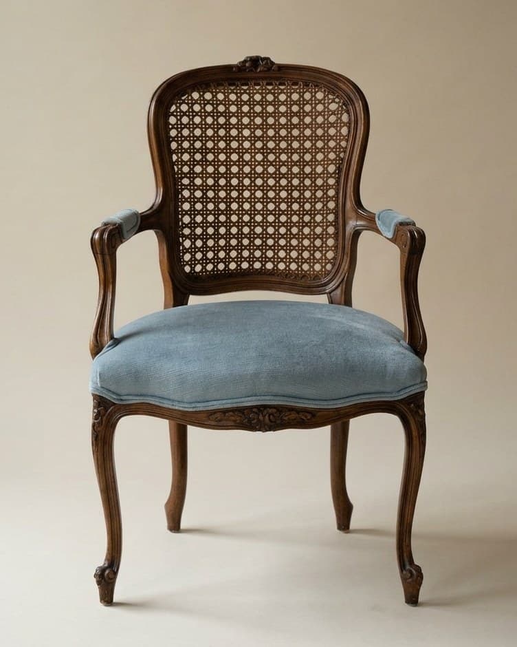 Blue French Accent Chair