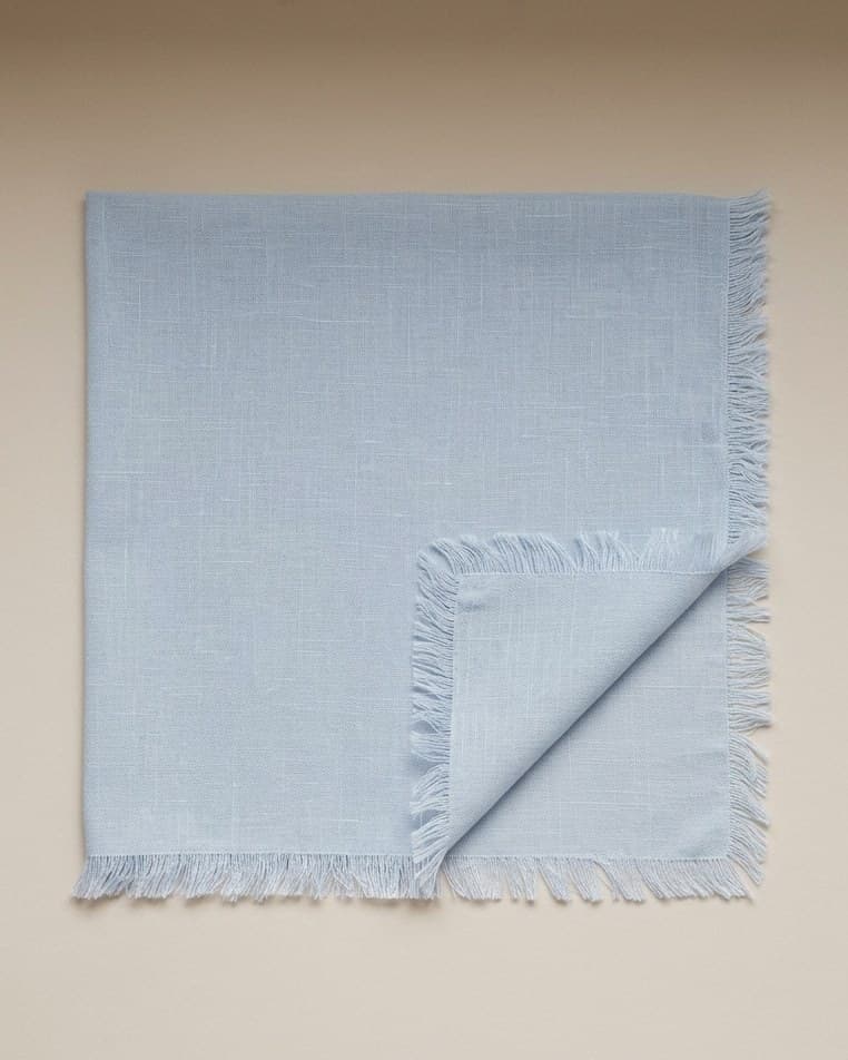 Blue Fringe Napkin