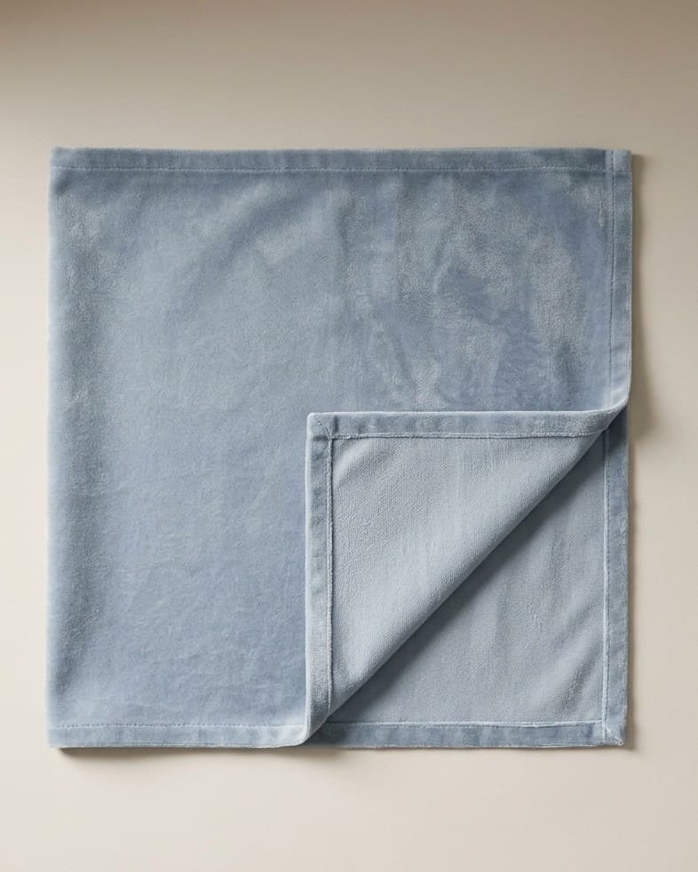 Dusty Blue Velvet Napkin