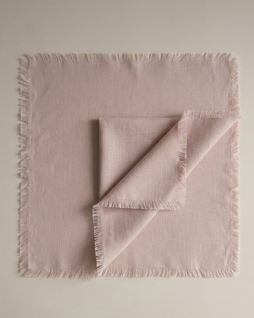 Pink Fringe Napkin