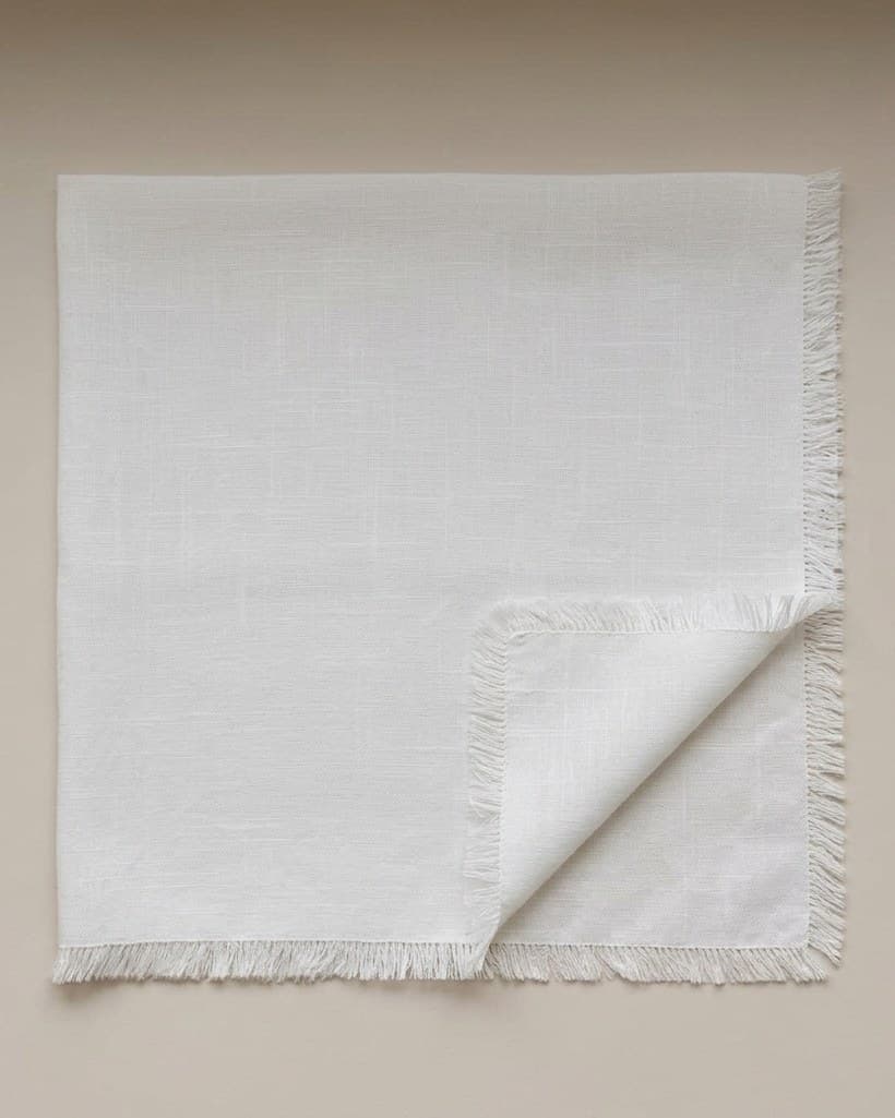 White Fringe Napkin