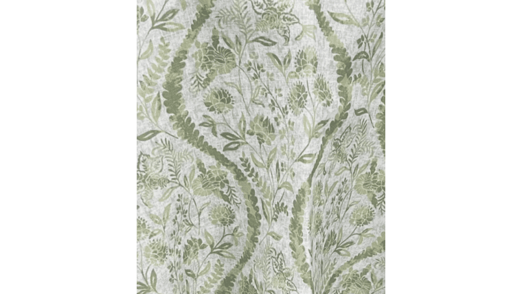 Olive Green Floral Linen (120")
