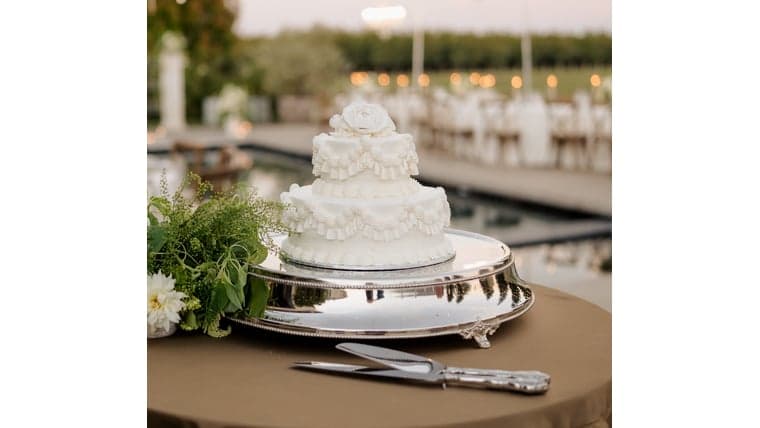 Silver Large Cake Base